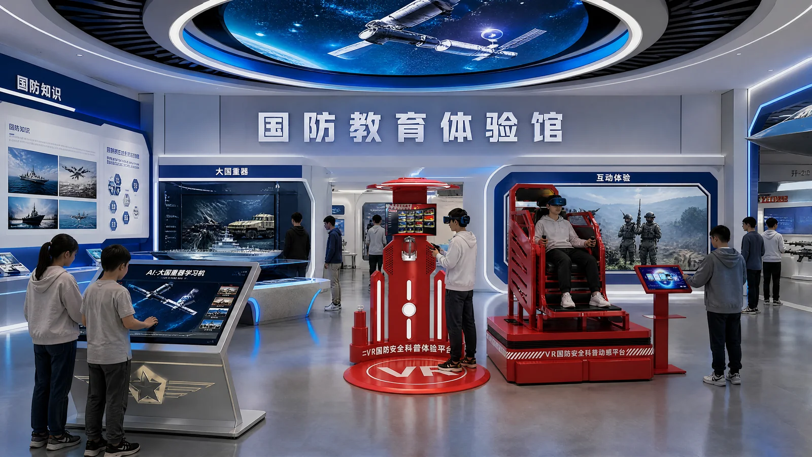 国防教育体验馆整体解决方案展示图